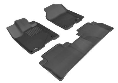 3D MAXpider - MAXpider L1AC00501509 Kagu Floor Mat Front/Rear Black 13-18 Acura RDX
