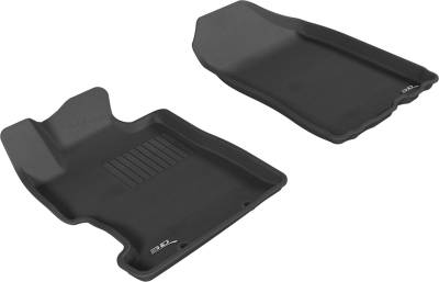 3D MAXpider - MAXpider L1HD01211509 Kagu Floor Mat Front Black Honda Civic Coupe/Sedan