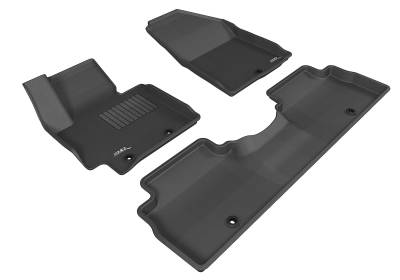 3D MAXpider - 3D MAXpider L1KA02001509 Kagu Floor Mat Front/Rear Black for Kia Soul