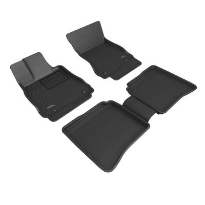 3D MAXpider - 3D MAXpider L1MB00601509 Kagu Floor Mat Front/Rear Black for 10-13 S-Class