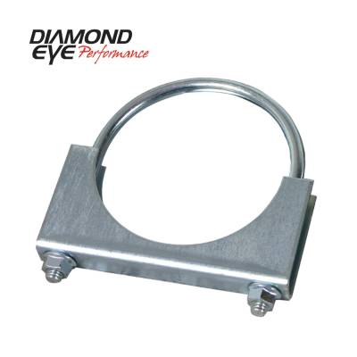 Diamond Eye Performance - Diamond Eye 454000 Exhaust Clamp U-Bolt Stlye 4" Zinc Coated Steel