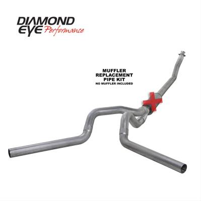 Diamond Eye Performance - Diamond Eye K4214A-RP 4" Turbo-Back w/o Muffler Dual Exhaust Alum 94-02 Dodge