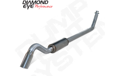 Diamond Eye Performance - Diamond Eye K4212S-TD 4" Turbo Back Single Turn Down Exhaust Kit for Dodge 5.9L