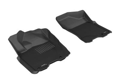 3D MAXpider - MAXpider L1NS06311509 Kagu Floor Mat Front Black for Titan King/Crew