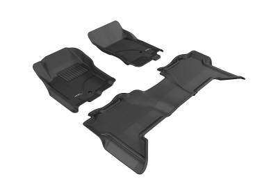 3D MAXpider - MAXpider L1NS07201509 Kagu Floor Mat Front/Rear Black for Xterra