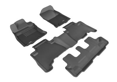 3D MAXpider - MAXpider L1TY12801509 Kagu Floor Mat Front/Rear Black for 4Runner