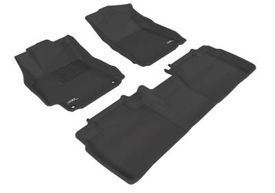 3D MAXpider - MAXpider L1TY08601509 Kagu Floor Mat Front/Rear Black for Camry/Camry Hybrid
