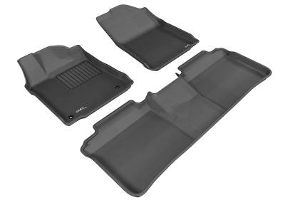 3D MAXpider - MAXpider L1TY13001509 Kagu Floor Mat Front/Rear Black for Avalon