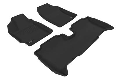 3D MAXpider - MAXpider L1TY07201509 Kagu Floor Mat Front/Rear Black for Yaris Sedan
