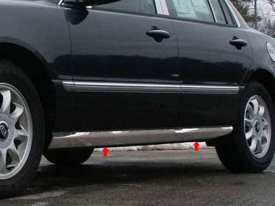 Quality Automotive Accessories - QAA TH24800 Stainless Rocker Panel Trim 4Pc for 04-10 Kia Amanti