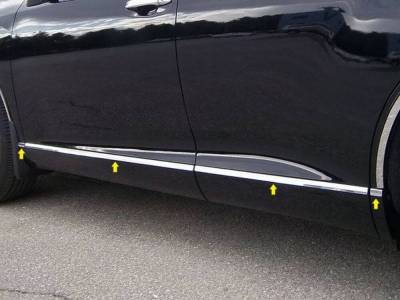 Quality Automotive Accessories - QAA TH29155 Stainless Rocker Panel Trim 8pc for 09-15 Toyota Venza