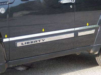 Quality Automotive Accessories - QAA TH48070 Stainless Rocker Panel Trim 6pc for 08-12 Jeep Liberty