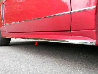 Quality Automotive Accessories - QAA TH39351 Stainless Rocker Panel Trim 2pc for 99-04 Ford Mustang