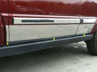 Quality Automotive Accessories - QAA TH46095 Stainless Rocker Panel Trim 6pc for 06-10 Jeep Commander