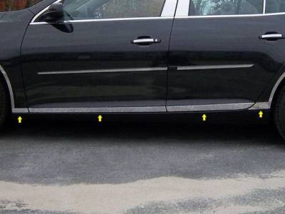 Quality Automotive Accessories - QAA TH53105 Stainless Rocker Panel Trim 8pc for 2016 Chevrolet Malibu Limited