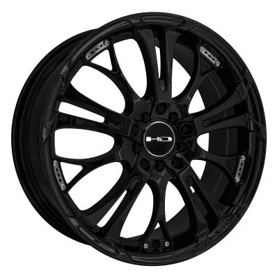 HD Wheels - HD Wheels SO17703740AGB Spinout 17x7 5x4.5 5x100 40mm Gloss Black/Machined