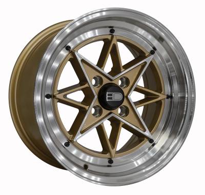 HD Wheels - HD Wheels RS-L 15x8 4x100 25mm Gold/Machined RL15801025GMP