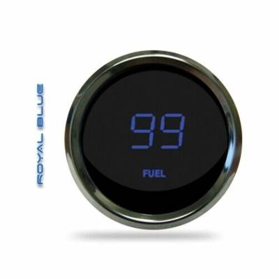 Intellitronix - Intellitronix MS9016B LED Digital Fuel Gauge 2-1/16" 0 To 99 % Chrome Blue