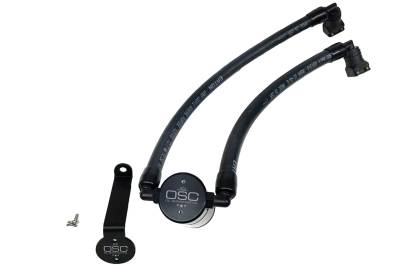 J&L Oil Separator Co - J&L 3031P-B Oil Separator 3.0 Passenger Side Mounted Oil Separator Black