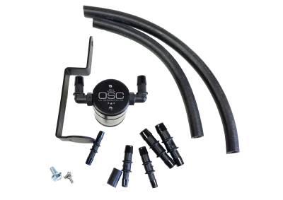 J&L Oil Separator Co - J&L Oil Separator 3019P-B 3.0 Passenger Side Mounted Oil Separator Black