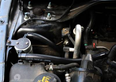 J&L Oil Separator Co - J&L 3023P-C Oil Separator 3.0 Passenger Side Mounted Oil Separator Silver
