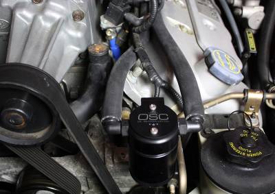 J&L Oil Separator Co - J&L Oil Separator 3018D-B 3.0 Driver Side Mounted Oil Separator Black