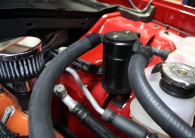 J&L Oil Separator Co - J&L 3060D-B Oil Separator 3.0 Driver Side Mounted Oil Separator Black