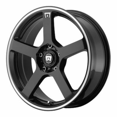Motegi - Motegi Wheels MR116 FS5 17x7 5x100/4.5 40mm Gloss Black/Machined MR11677031340