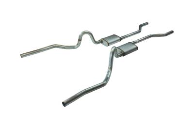 Pypes Performance Exhaust - Pypes SGA29R30 18" Race Pro Dual Exhaust w/o X-Pipe for 70-71 GTO/68-72 442
