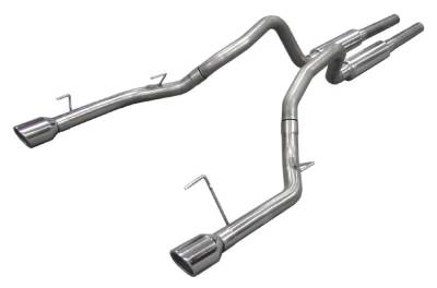 Pypes Performance Exhaust - Pypes SFM66 Mid Muffler Cat Back Exhaust System for 05-10 Ford Mustang GT
