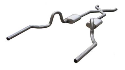 Pypes Performance Exhaust - Pypes SGA10 2.5" No Muffler Exhaust System w/X-Pipe for 64-72 Pontiac GTO
