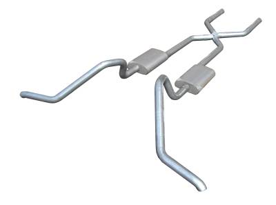 Pypes Performance Exhaust - Pypes SGB10S Street Pro Side Exit Exhaust System 2.5" w/X for Impala/Biscayne
