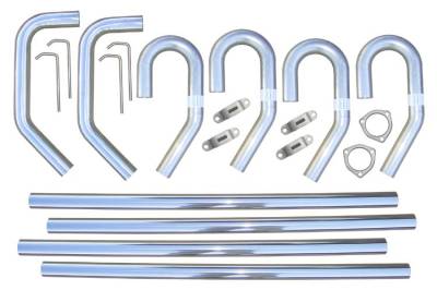 Pypes Performance Exhaust - Pypes SVV10 2.5" Stainless Steel Builders System Kit Natural Universal