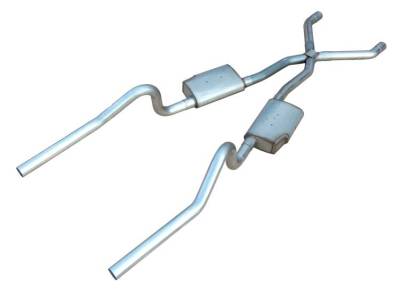 Pypes Performance Exhaust - Pypes SME11S 2.5" Street Pro Exhaust w/Valance for 70-14 Challenger/Barracuda