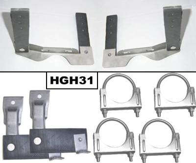 Pypes Performance Exhaust - Pypes HGH31 2.5" Stainless Steel Hanger Kit 4Pc for 68-72 Chevrolet Chevelle