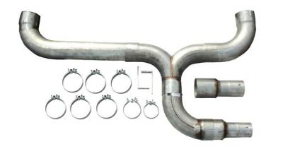 Pypes Performance Exhaust - Pypes STD005 5" S.S. Diesel Dual Stack Kit Natural Finish Universal
