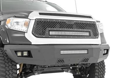 Rough Country Suspension Systems - Rough Country 10777 Heavy Duty Black Front Bumper for 14-21 Toyota Tundra