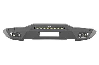 Rough Country Suspension Systems - Rough Country 51074 Modular Heavy Duty Black Front Bumper for 21-26 Ford Bronco
