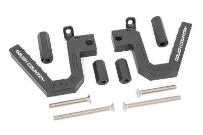Rough Country Suspension Systems - Rough Country 6507 Front Aluminum Grab Handles Black for 07-18 Wrangler JK