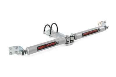 Rough Country Suspension Systems - Rough Country 8732130 N3 Dual Steering Stabilizer 2"-8" Lift for RAM 1500 4WD