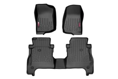 Rough Country Suspension Systems - Rough Country M-61501 Front/Rear Floor Liners Black for 20-25 Jeep Gladiator JT