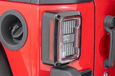 Rough Country Suspension Systems - Rough Country Rear LED Taillights Smoked for Jeep Wrangler JK RCH5800