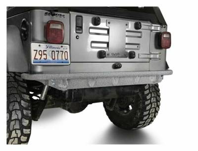 Steinjager - Steinjager Rear Off Road D-Ring Bumper-Gray Hammertone for Jeep TJ J0049314