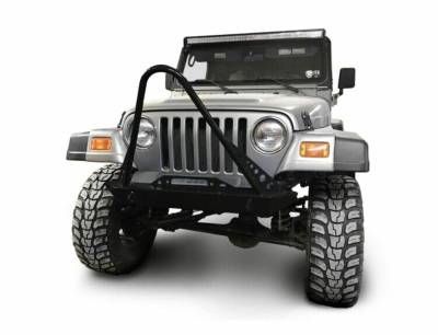 Steinjager - Steinjager Front Off Road Bumper w/Stinger Black for Wrangler TJ J0049285