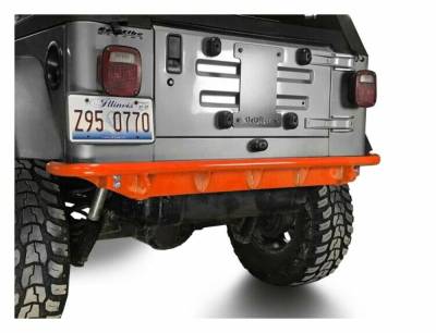 Steinjager - Steinjager Rear Off Road D-Ring Bumper-Fluorescent Orange for Jeep TJ J0049304