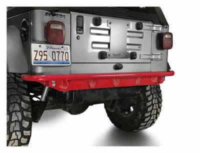 Steinjager - Steinjager Rear Off Road D-Ring Bumper Red Baron for Wrangler TJ J0049305