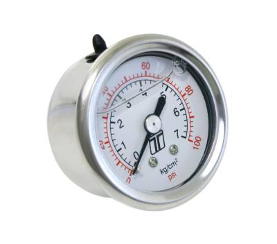 Turbosmart - Turbosmart TS-0402-2023 Liquid Filled 0-100-PSI Fuel Pressure Gauge