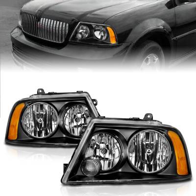 Anzo USA - Anzo USA 111045 Black Crystal Headlight Set for 03-06 Lincoln Navigator