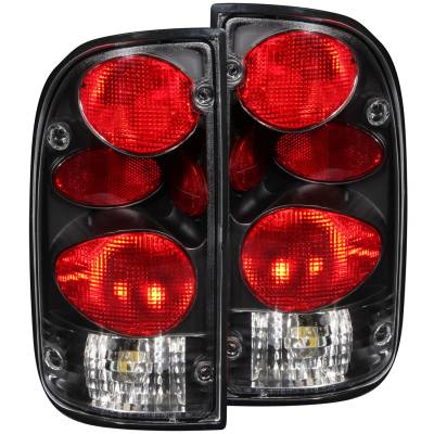Anzo USA - Anzo USA 211129 Black Euro Clear Lens Taillight Set for 95-00 Toyota Tacoma