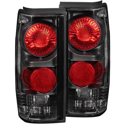 Anzo USA - Anzo USA 211031 Black Euro Clear Lens Taillights for 82-94 S10/S15/Blazer/Jimmy